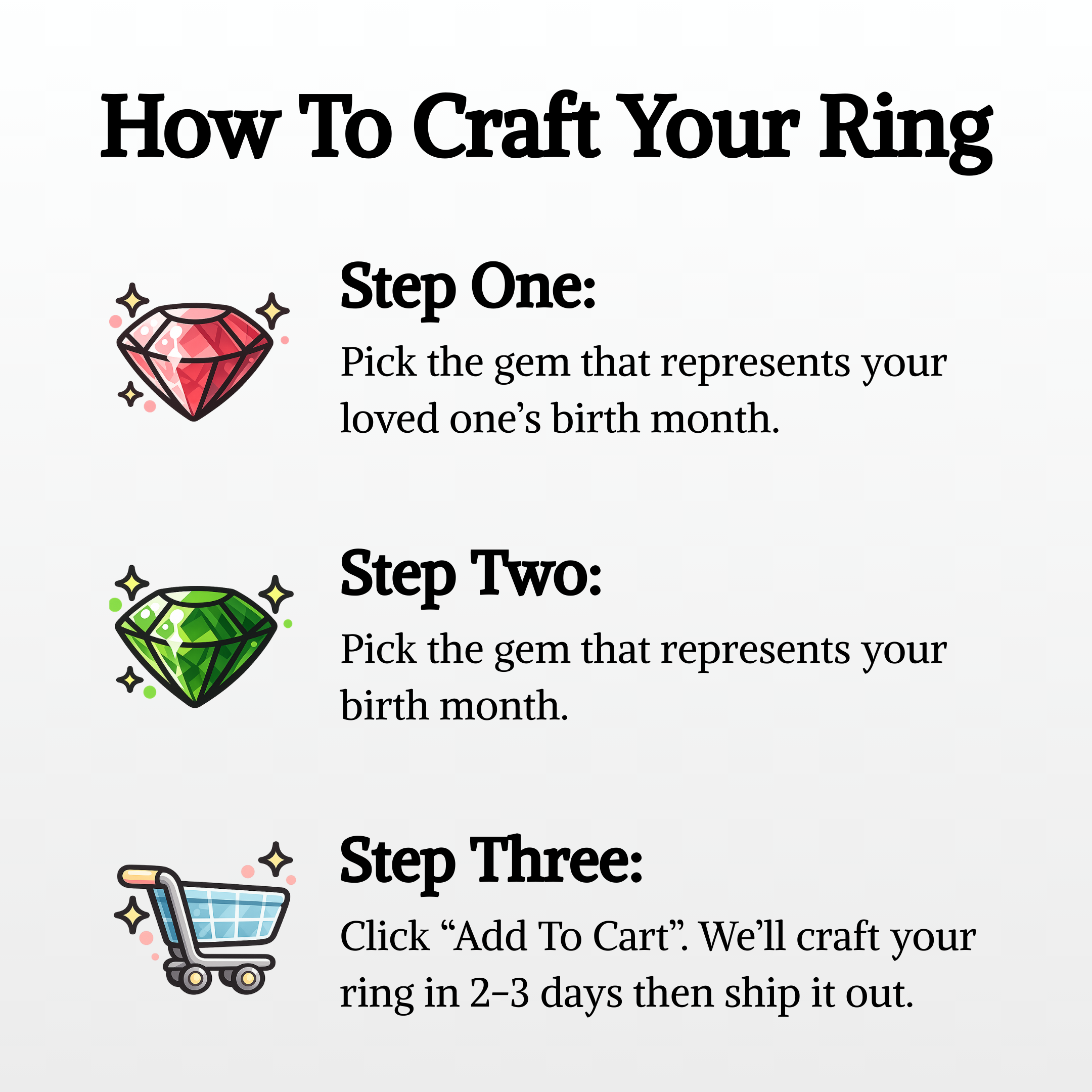 Dual Birthstone Ring Gold Plated